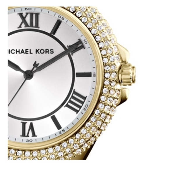 Michael Kors Camille
Women's Watch, Pink Leather Strap Gold & Crystal Bezel EUC - Picture 4 of 16